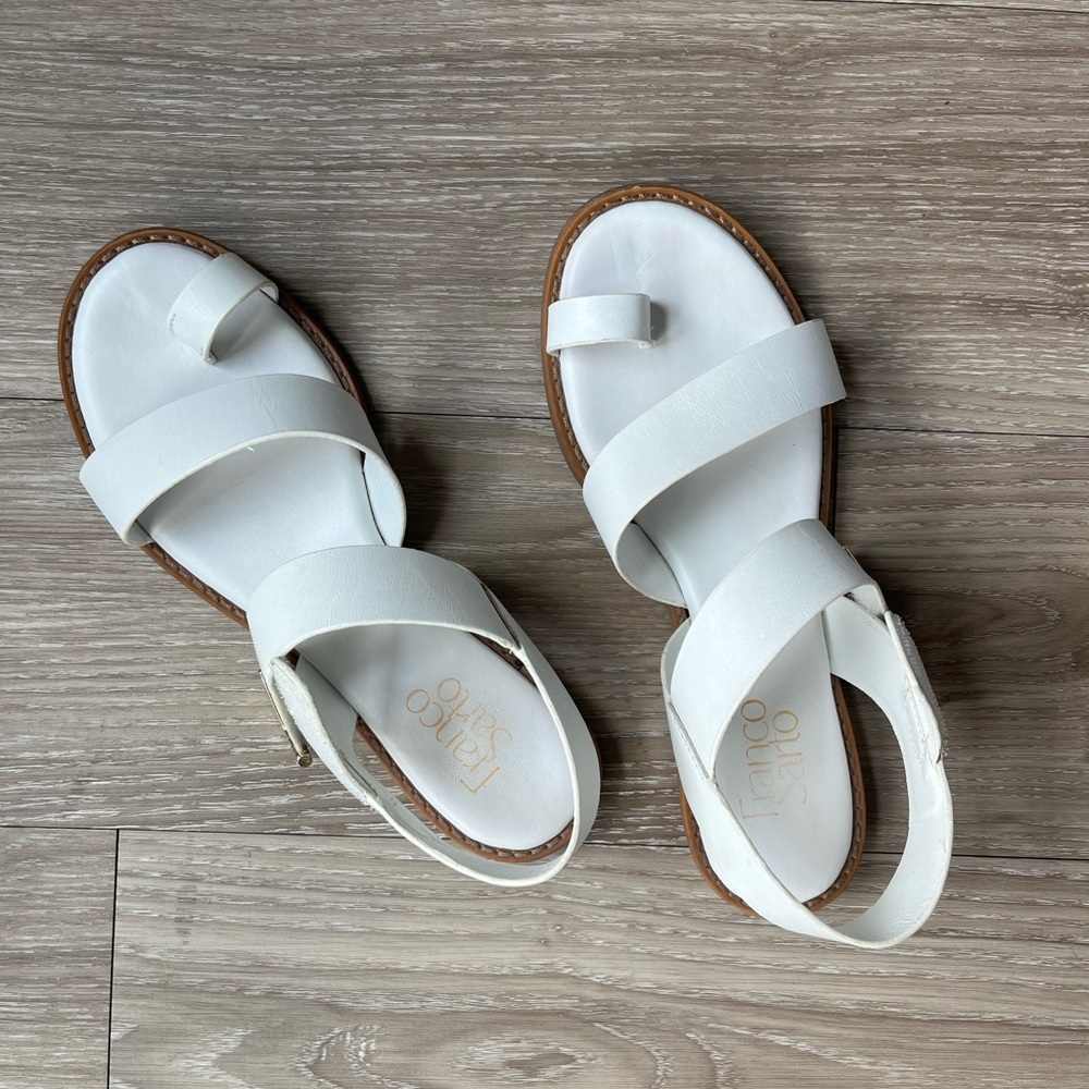 FRANCO SARTO White Leather Sandals